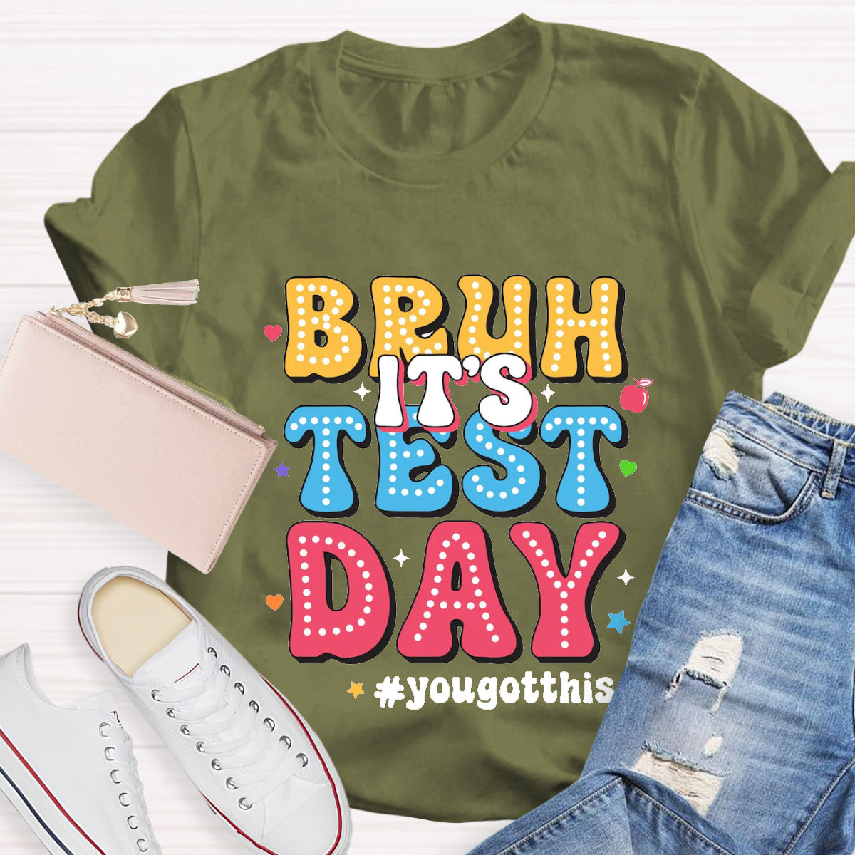 Bruh It's Test Day Teacher T-Shirt