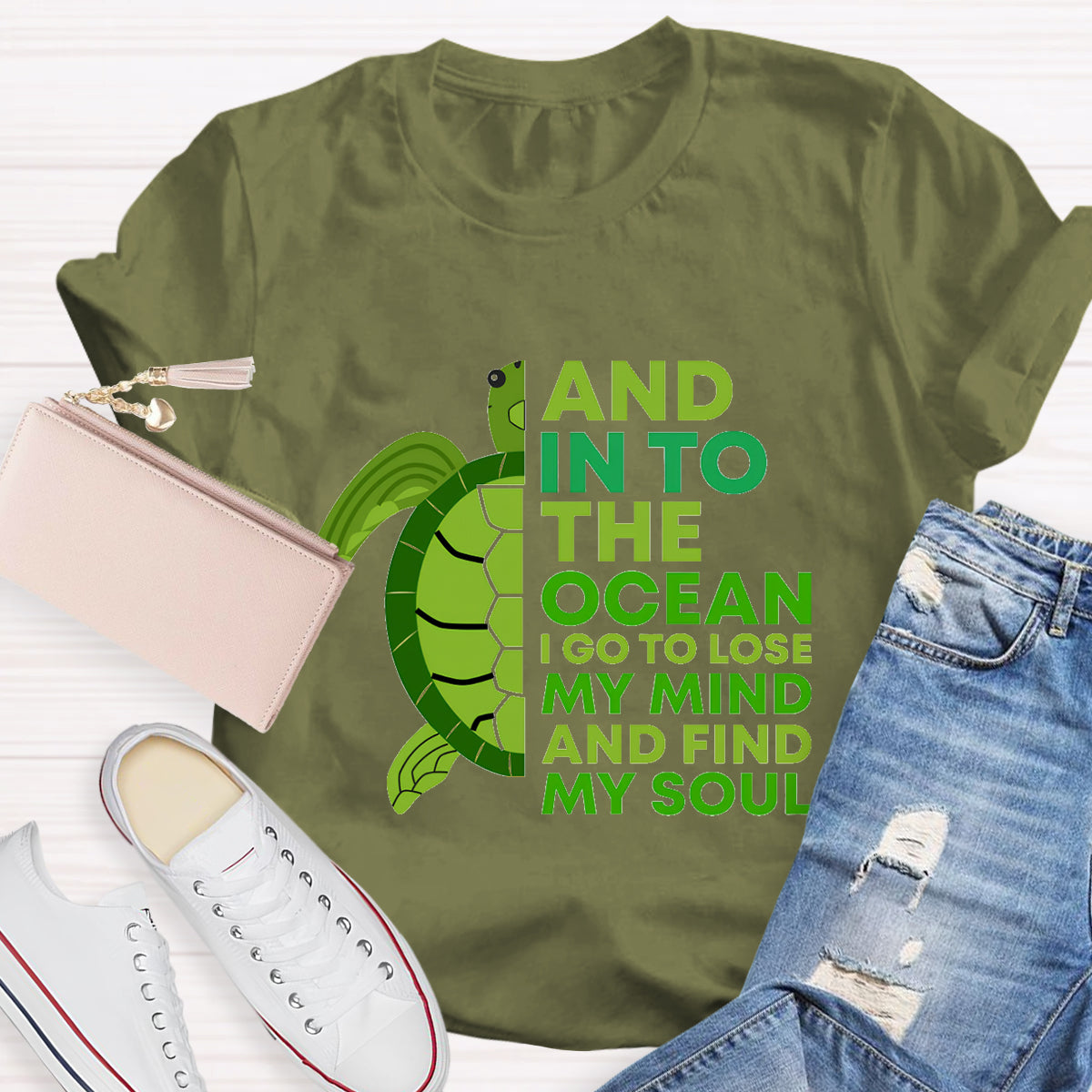 And Into The Ocean I Go To Lose My Mind Find My Soul  T-Shirt