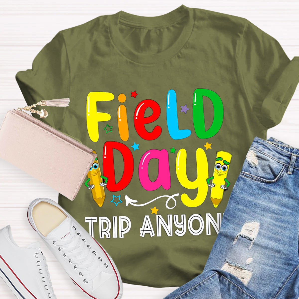 Field Day Pencil Teacher T-Shirt