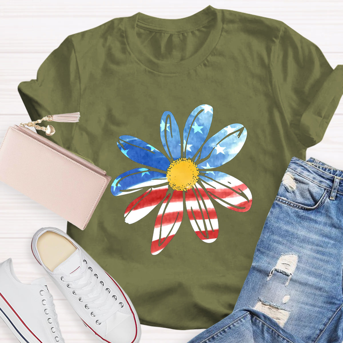 Patriotic Sunflower T-Shirt