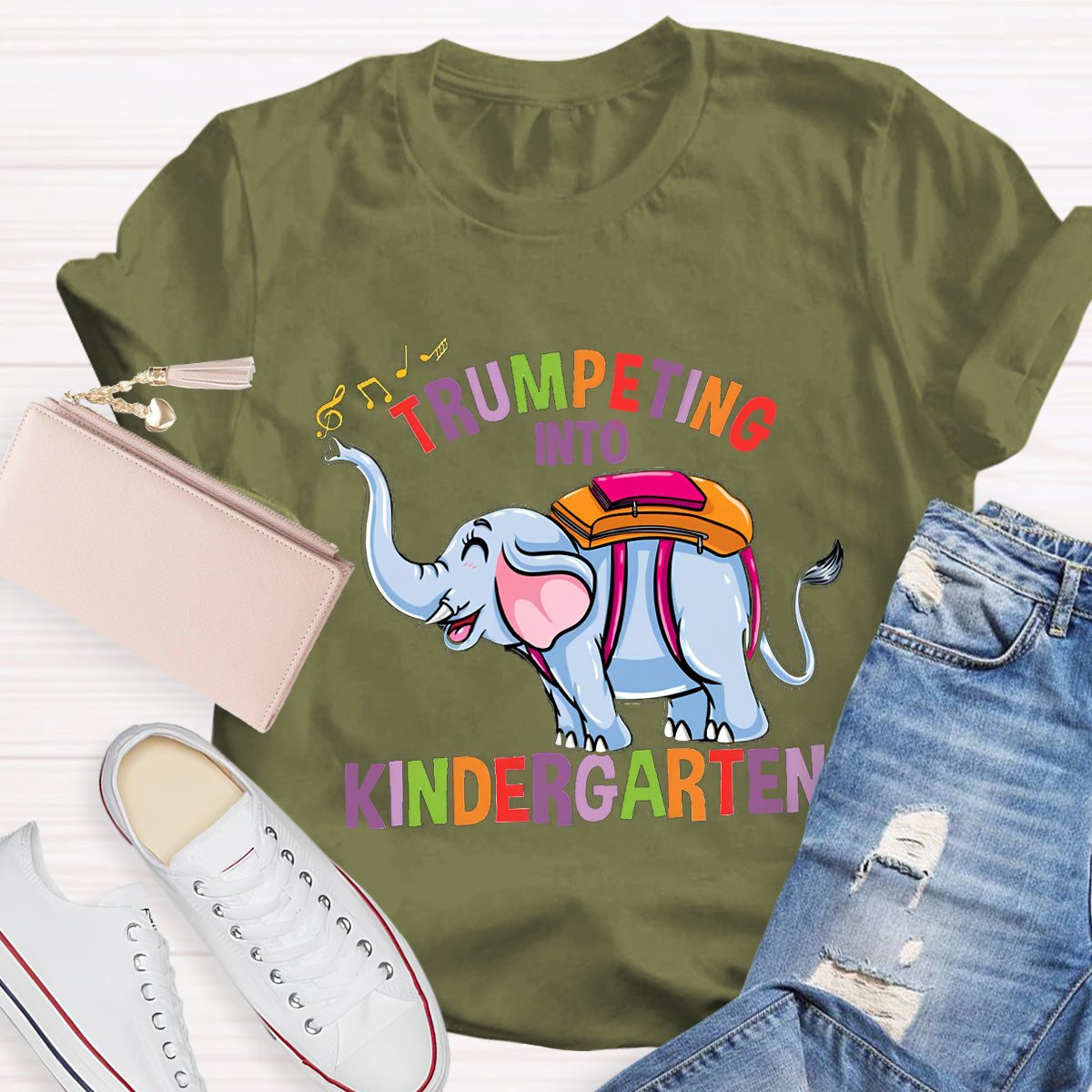 Trumpeting Into Kindergarten Teacher Shirt