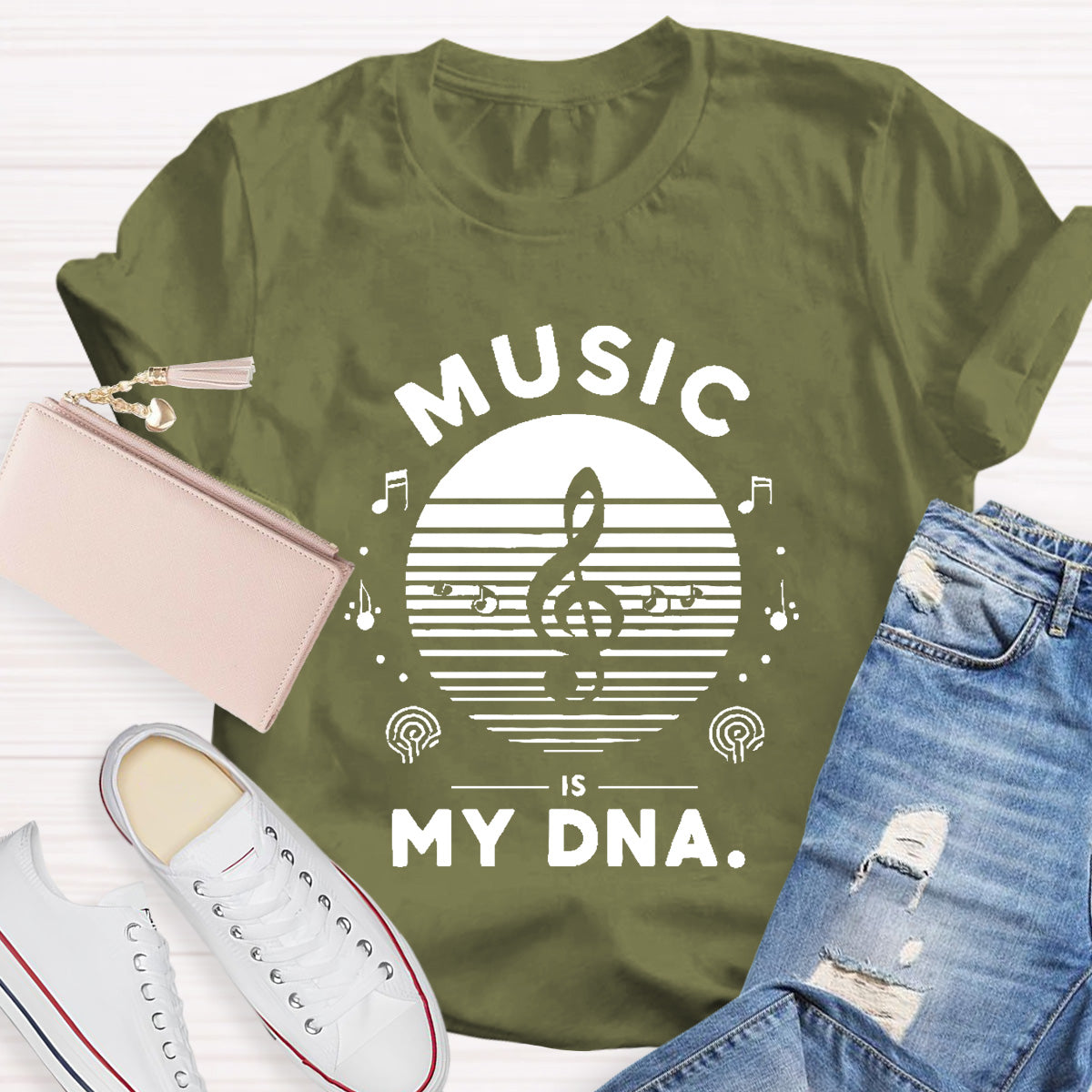 Music Is My Dna Teacher T-Shirt