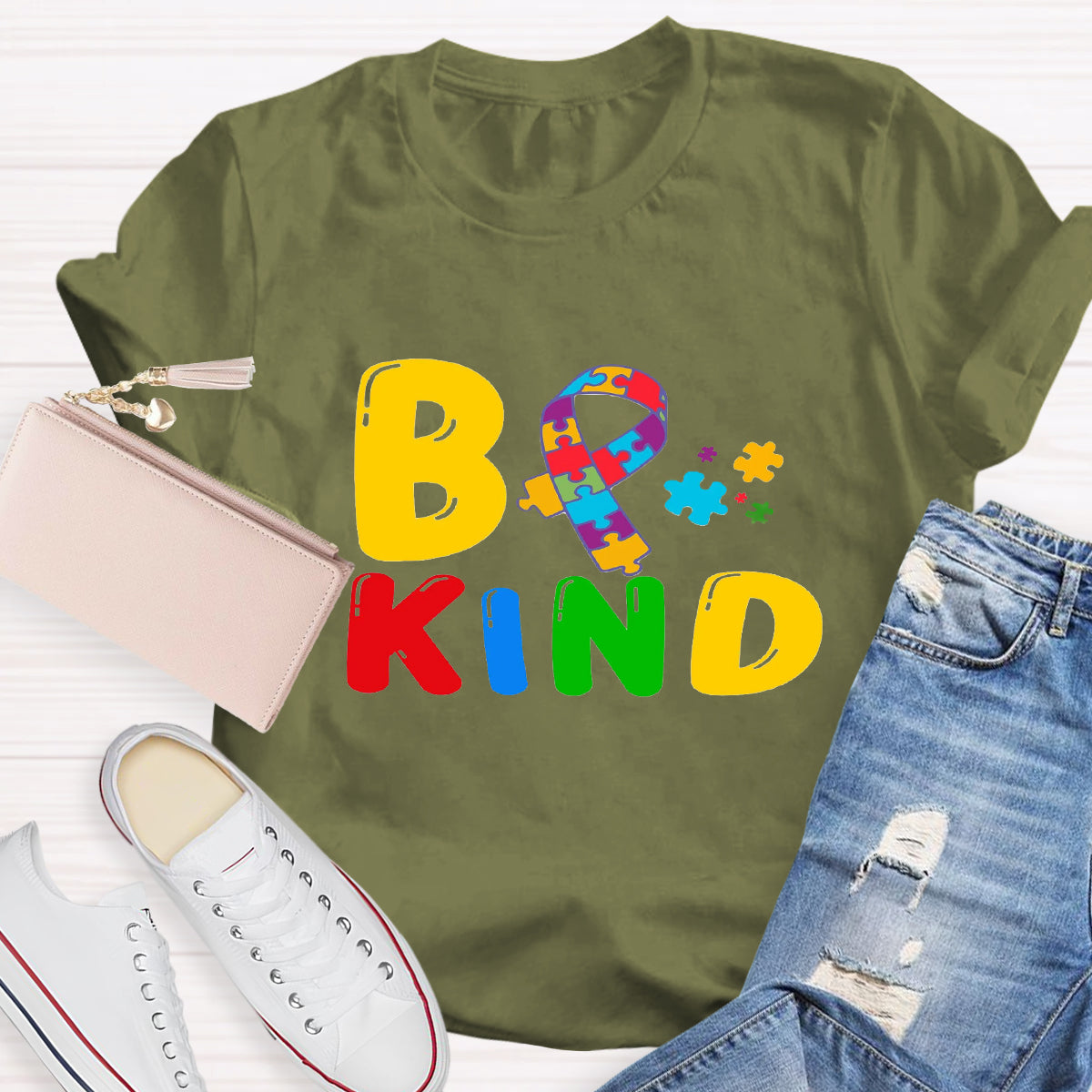 Be Kind Autism Puzzle T-Shirt