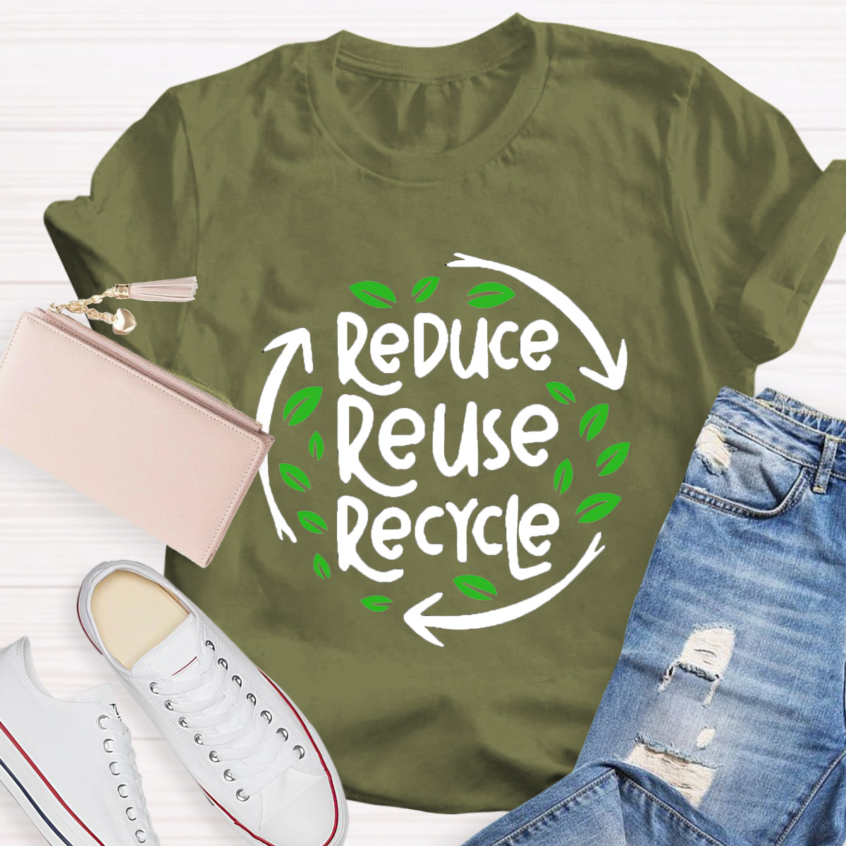 Reduce Reuse Recycle Earth Day T-Shirt
