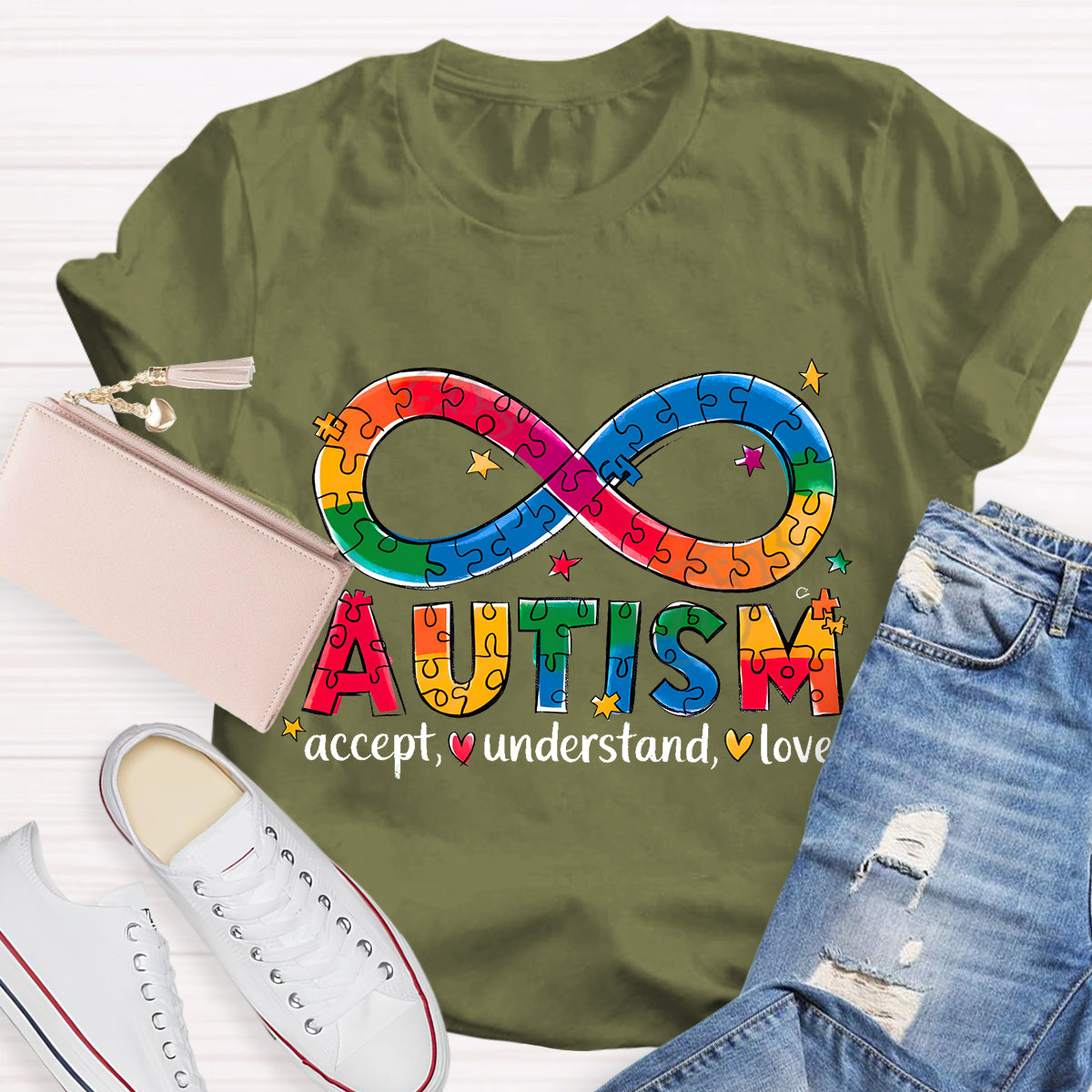 Autism Accept Understand Love Teacher T-Shirt