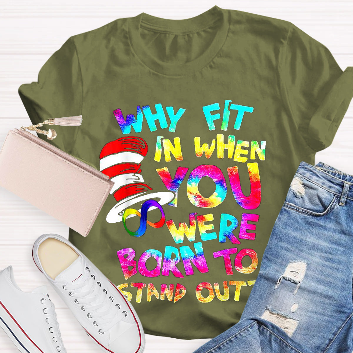 Born To Stand Out Teacher T-Shirt