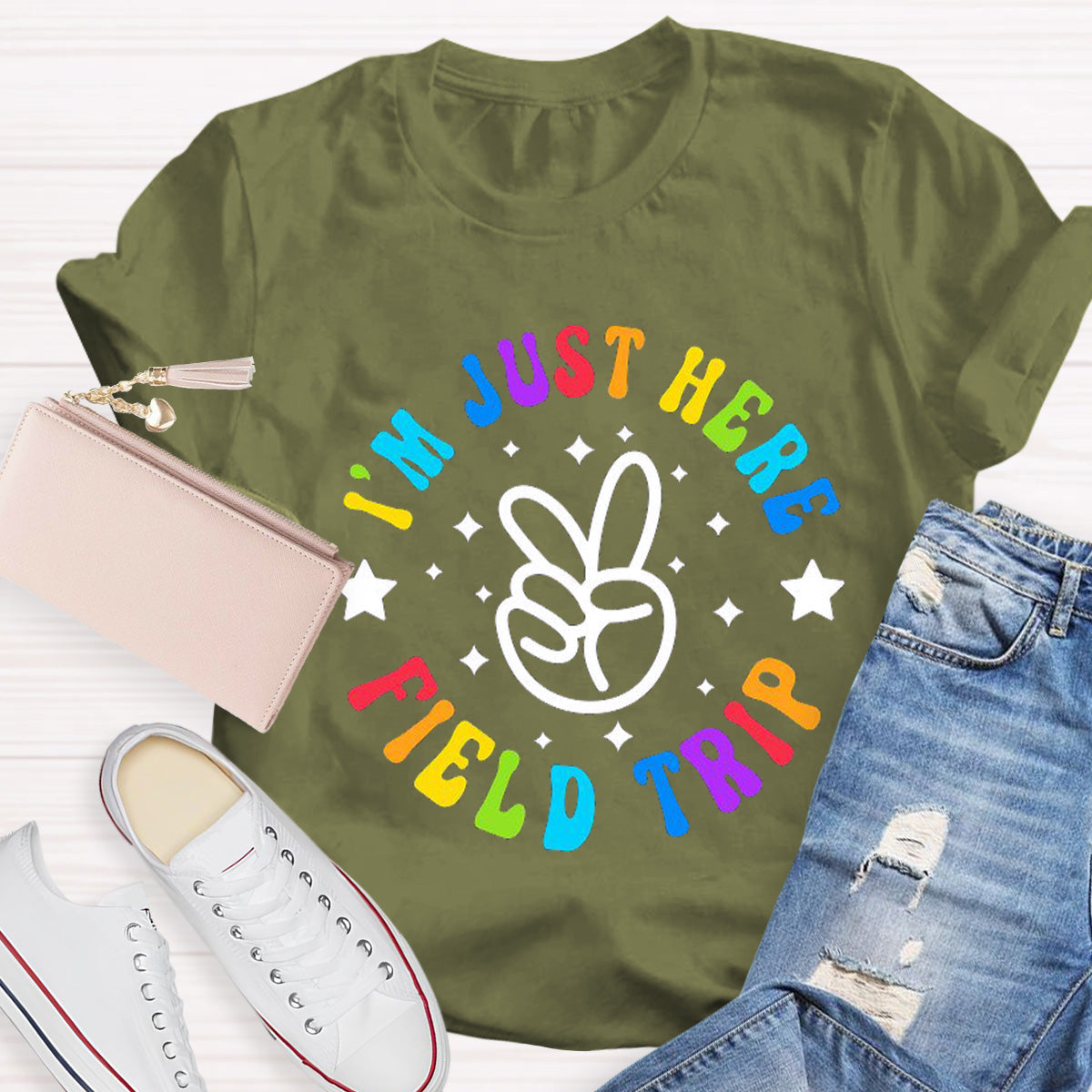 I'm  Just Here Field Trip Teacher T-Shirt