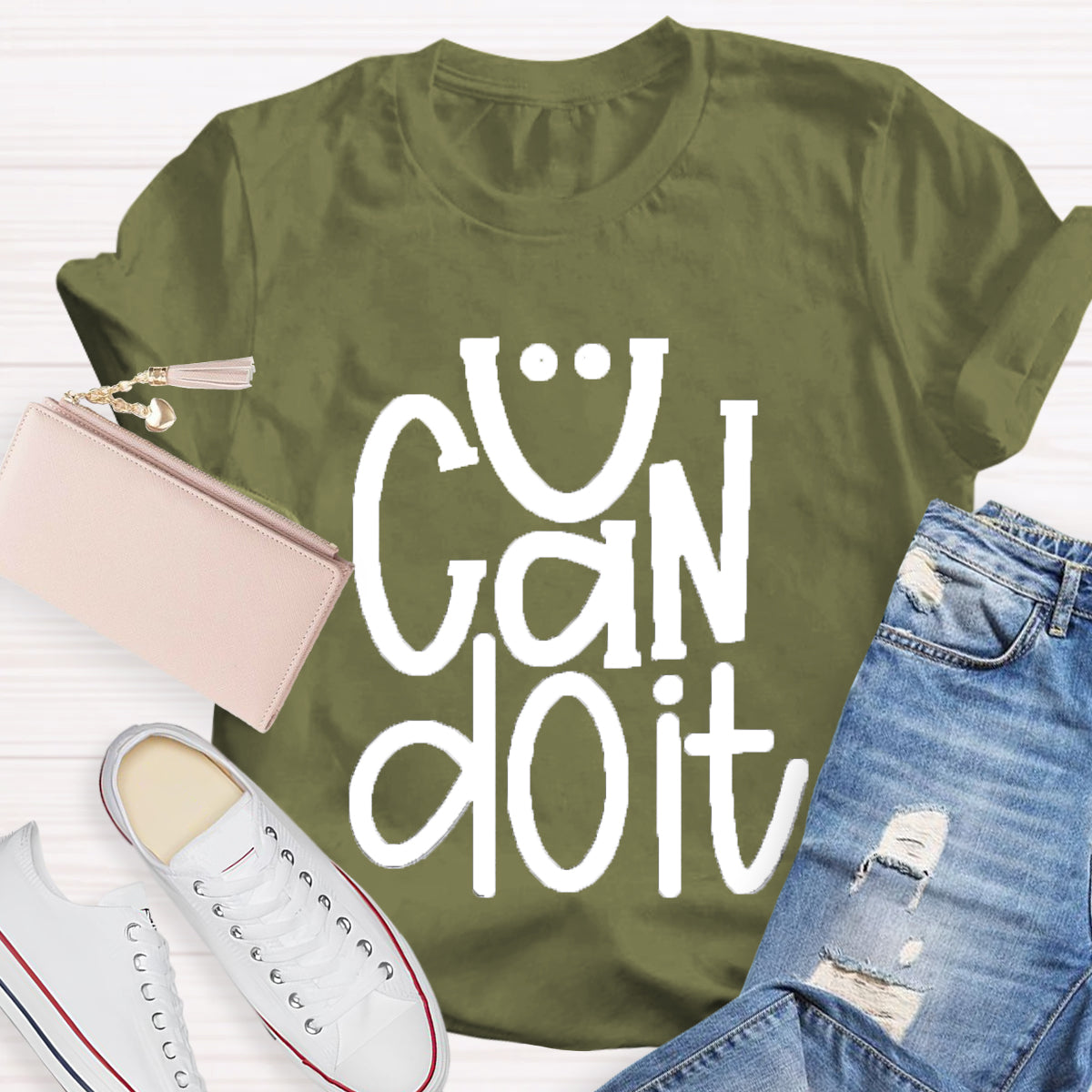 Can Do It Smile Teacher T-Shirt