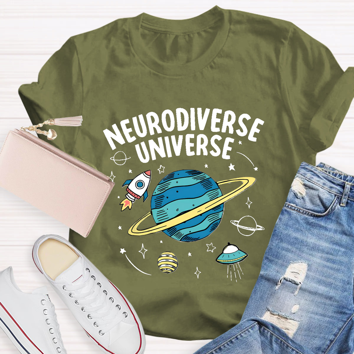 Neurodiverse Universe Teacher T-Shirt