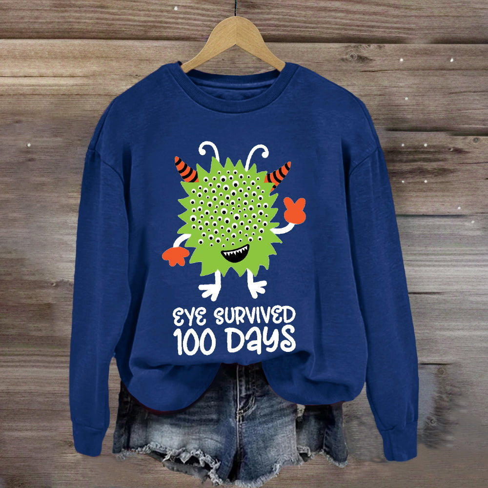 Eye Survived 100 Days Sweatshirt