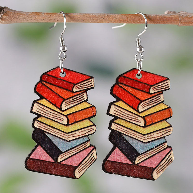 Heart-Shaped Textbook Earrings