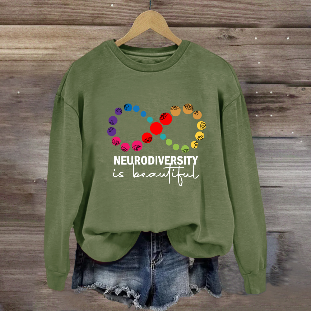 Neurodiversity is Beautiful Infinity Symbol Sweatshirt