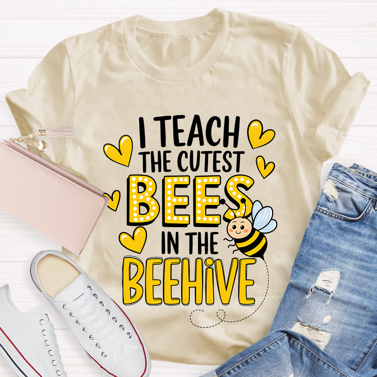 I Teach The Cutest Bees Teacher T-Shirt