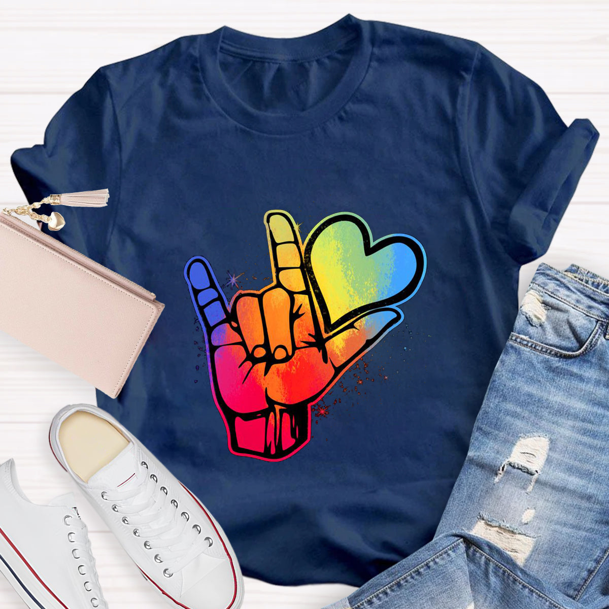 Love Sign Hand Teacher T-Shirt