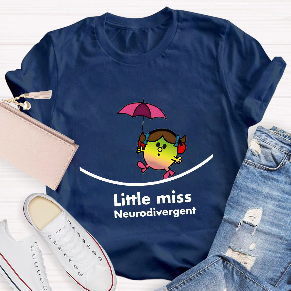 Neurodivergent Little Miss Teacher T-Shirt