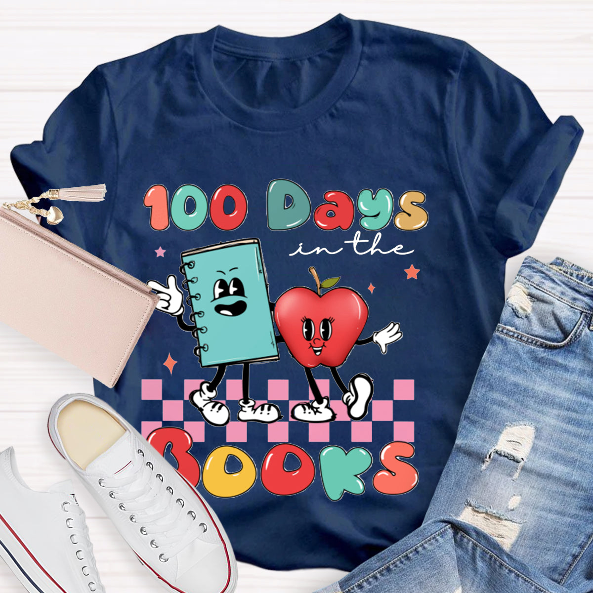 100 Days In The Books Teacher T-Shirt