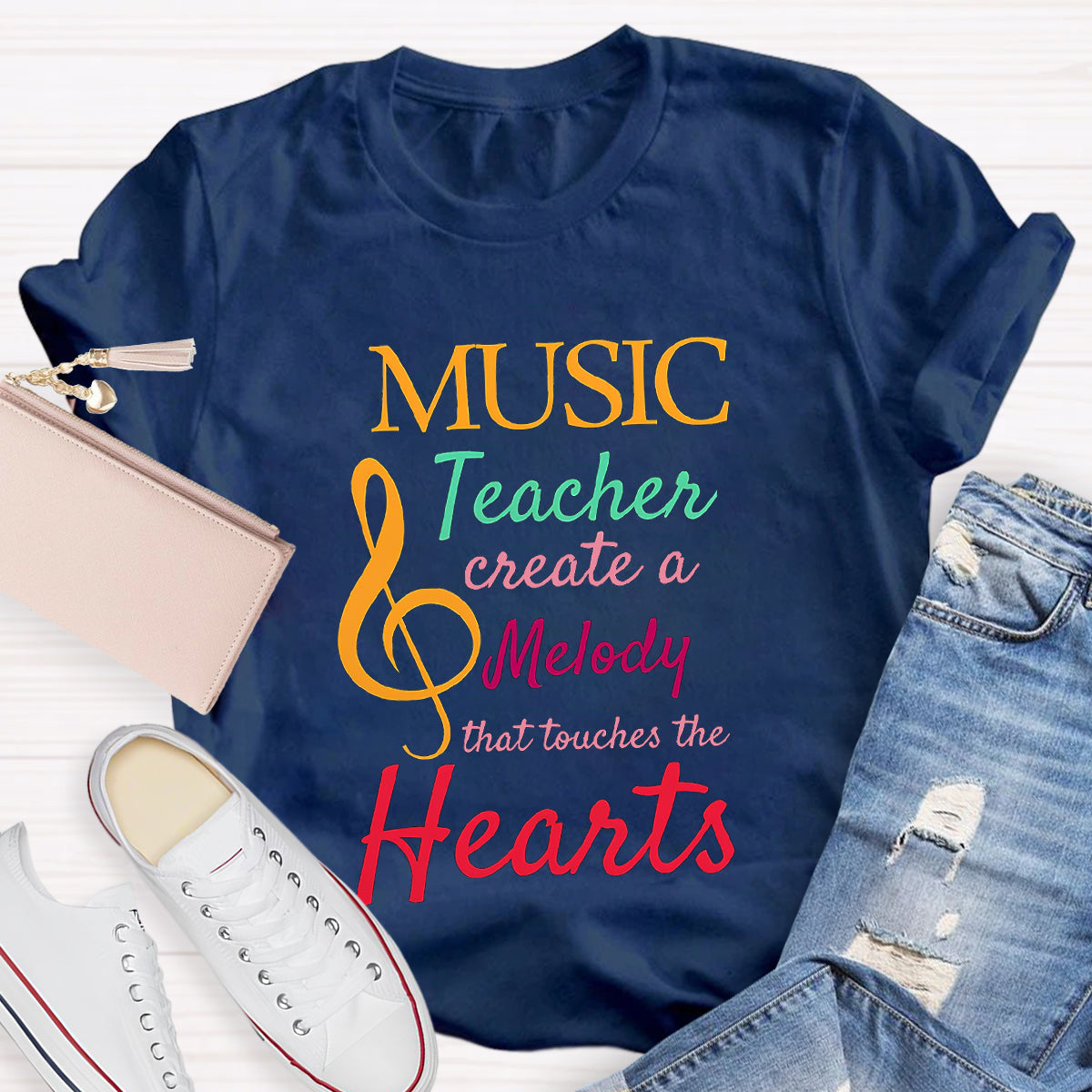 Music Teachers Touch Hearts One Note At A Time T-Shirt