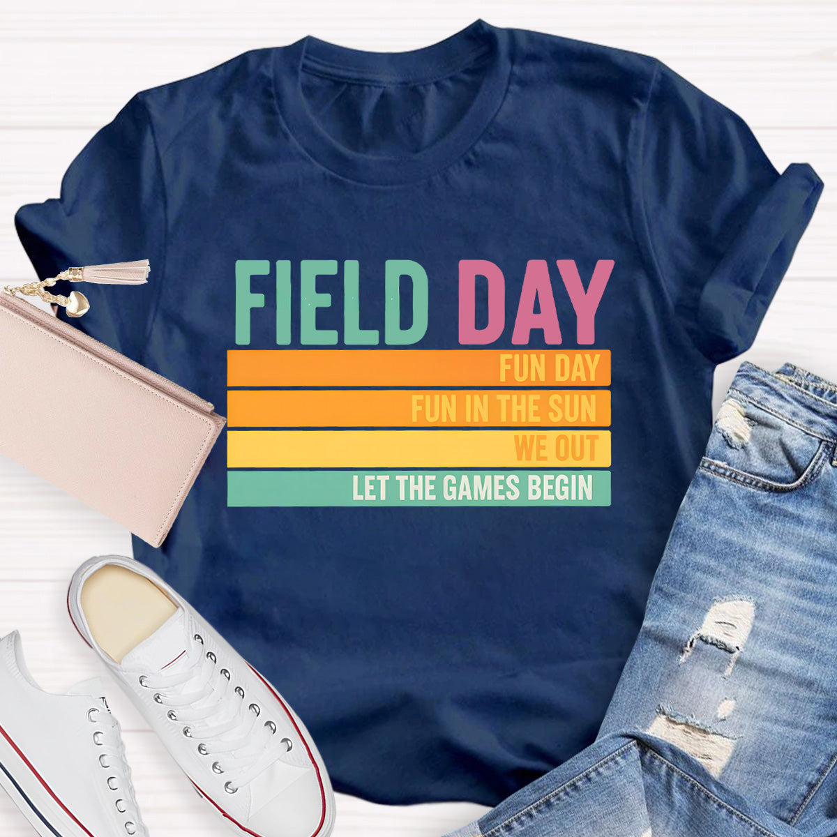 Field Day Let The Game Begin Teacher T-Shirt