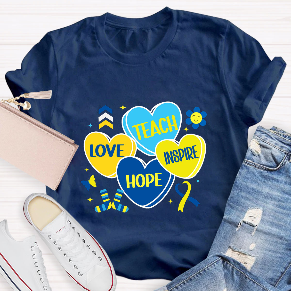 World Down Syndrome Day Teach Love T-Shirt