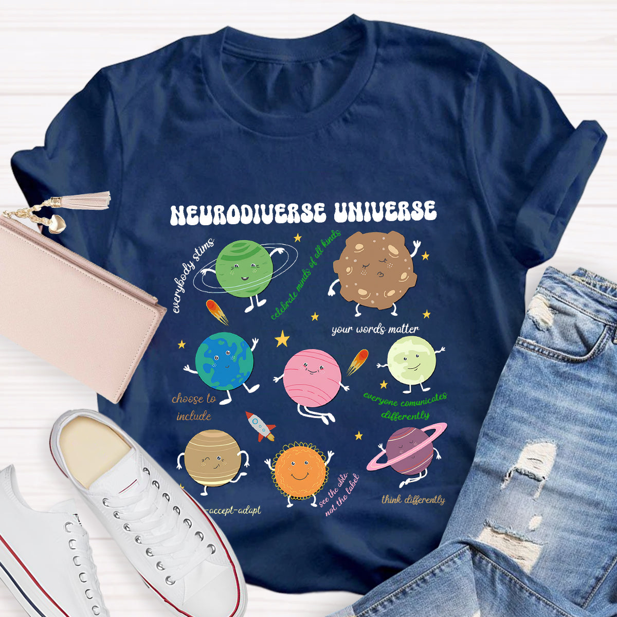 Neurodiverse Universe  Teacher T-Shirt