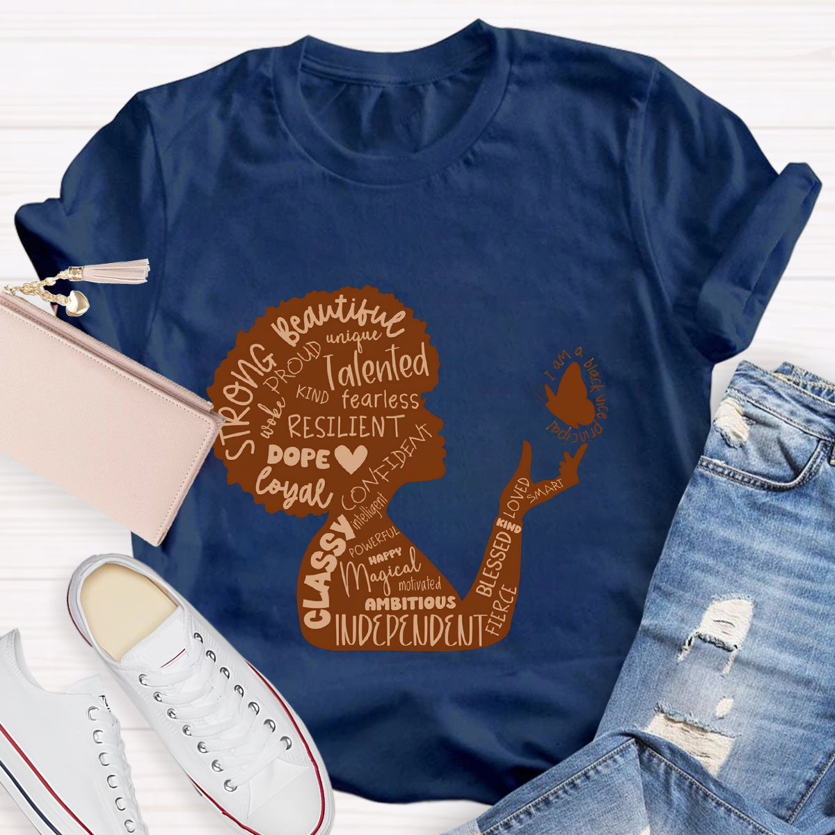 She is Beautiful Strong Independent Women T-Shirt