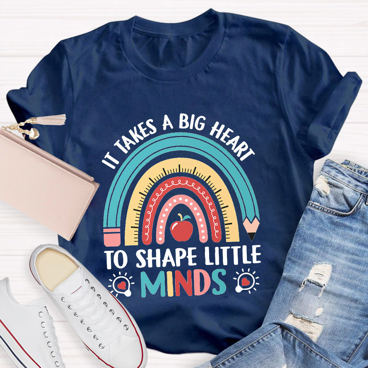 It Takes A BIg Heart Teacher T-Shirt