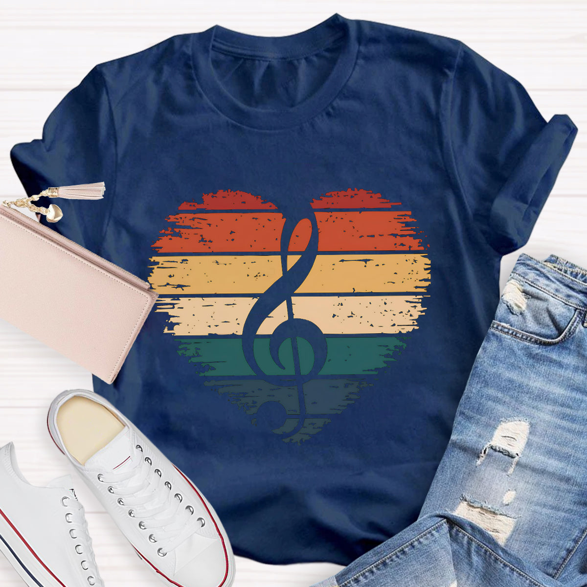 Rainbow Music Teacher T-Shirt