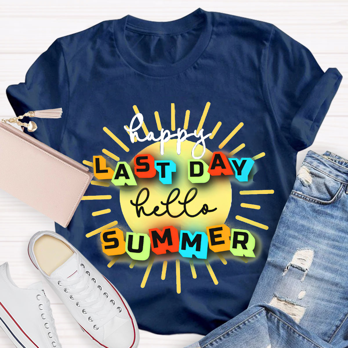Happy Last Day Hello Summer Teacher T-Shirt