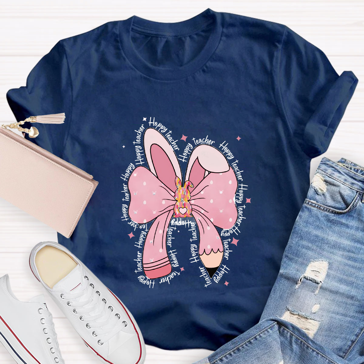 Hoppy Bow Teacher T-Shirt