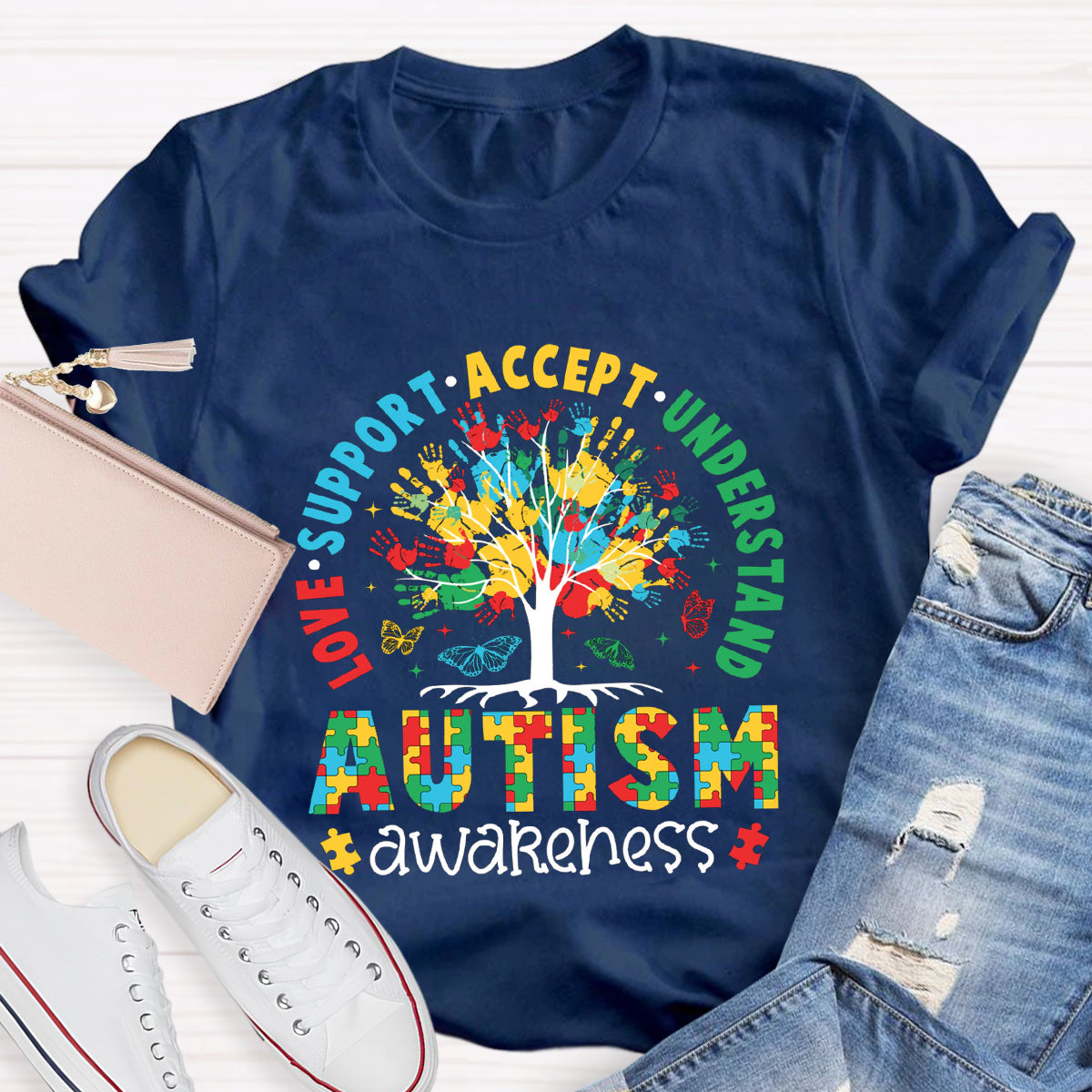 Love Support Accept Understand Teacher T-Shirt