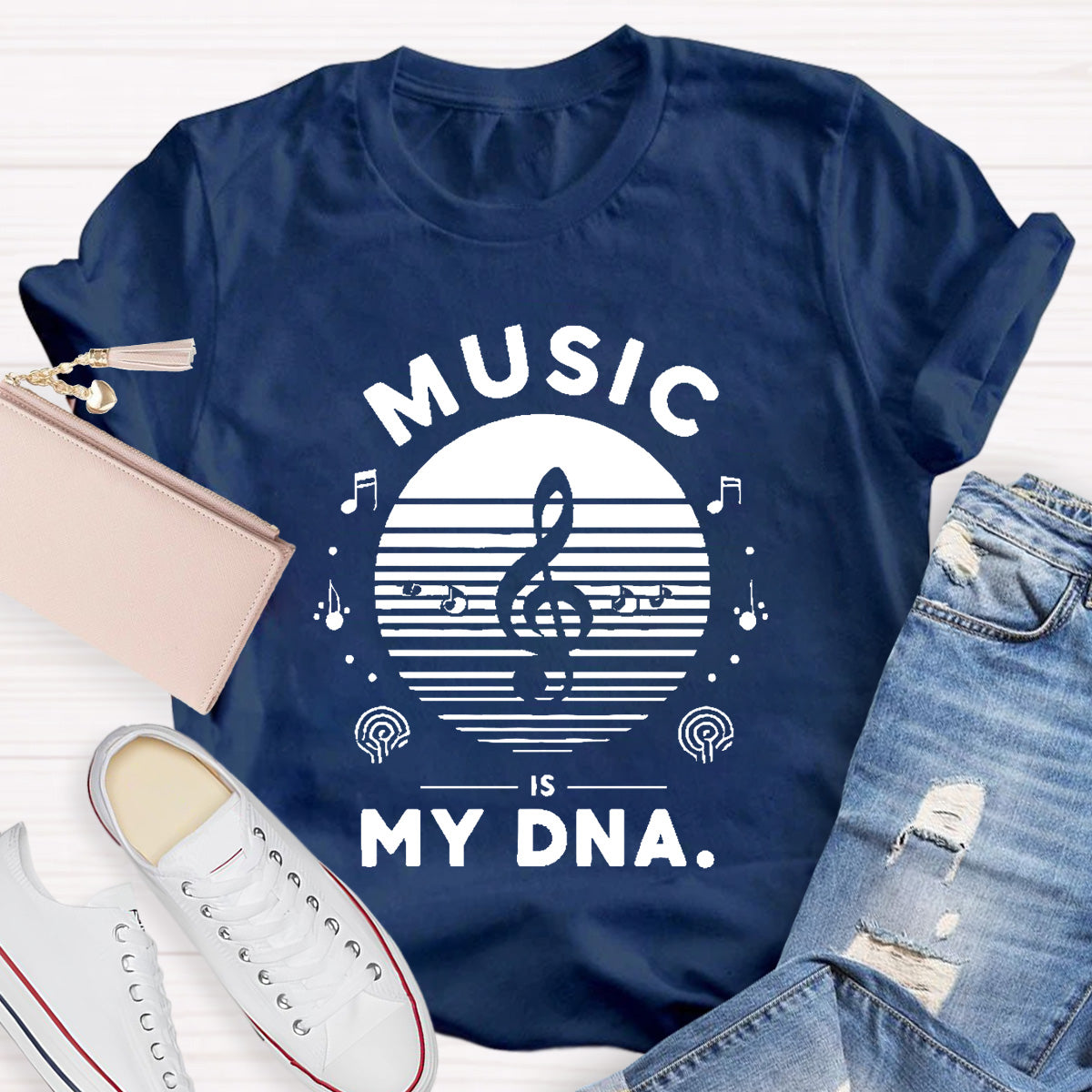 Music Is My Dna Teacher T-Shirt