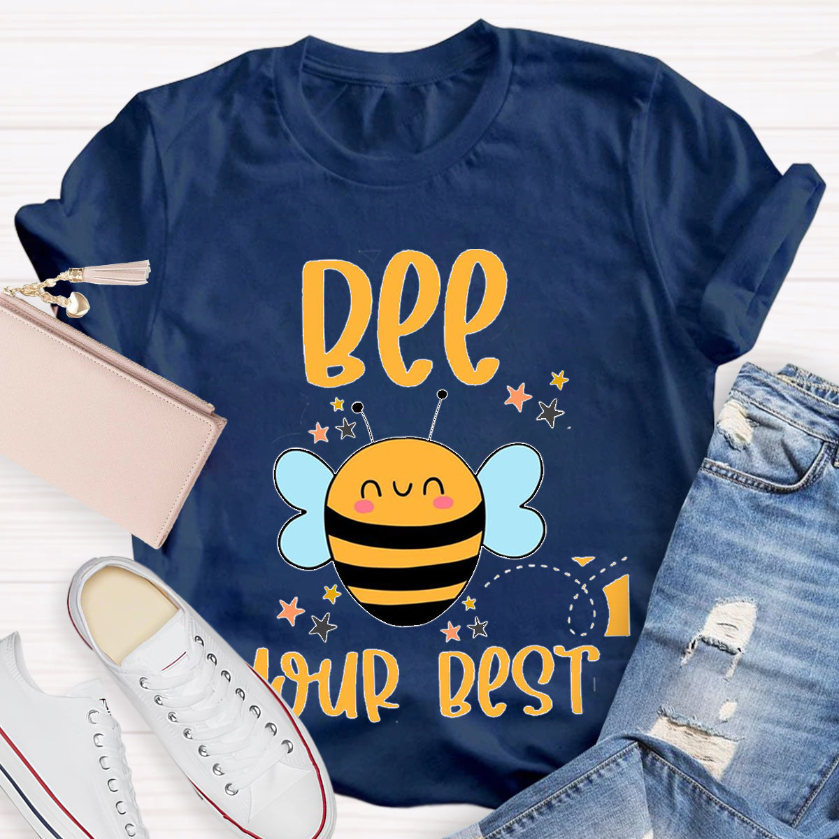 Positive Affirmation Bee Your Best Teacher T-Shirt