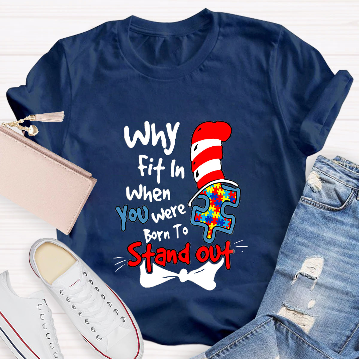 Why Fit In When You Were Born To Stand Out Children's Books T-Shirt