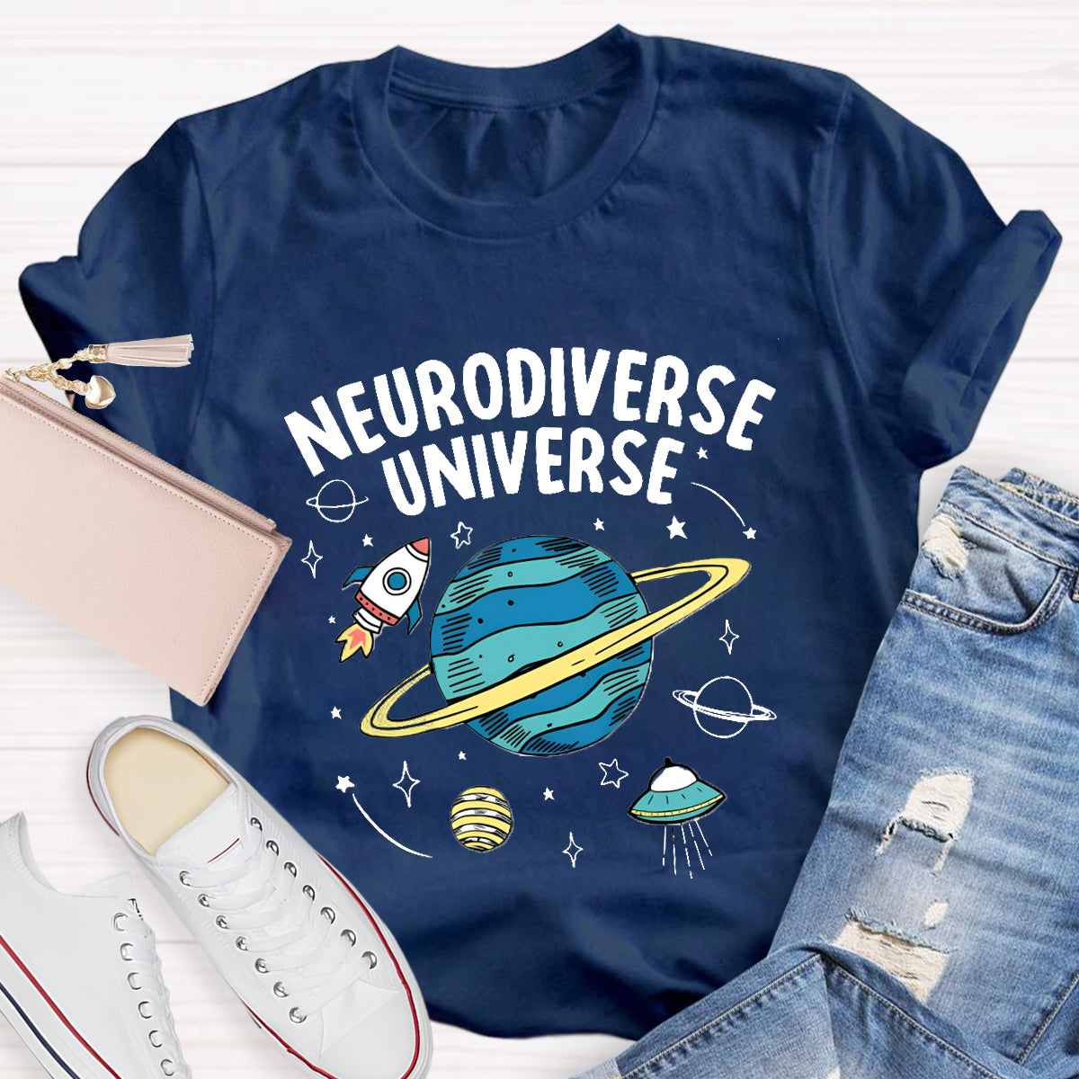 Neurodiverse Universe Teacher T-Shirt