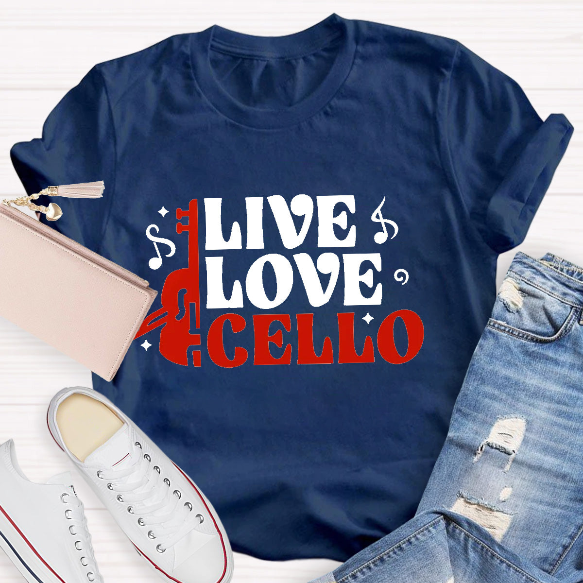 Live Love Cello Teacher T-Shirt