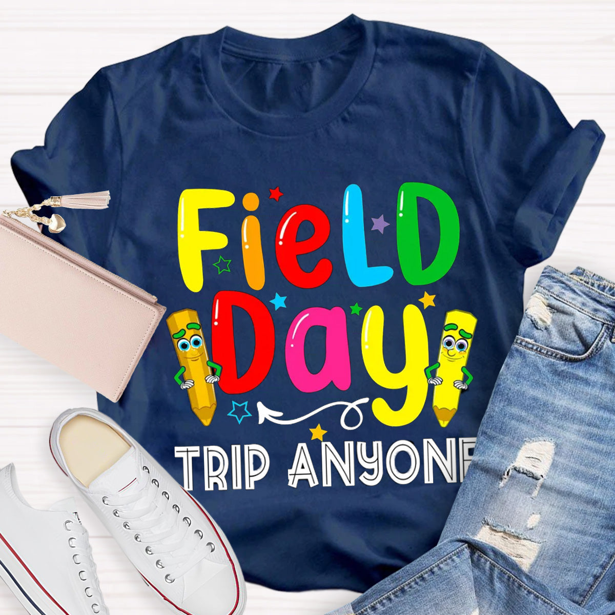 Field Day Pencil Teacher T-Shirt