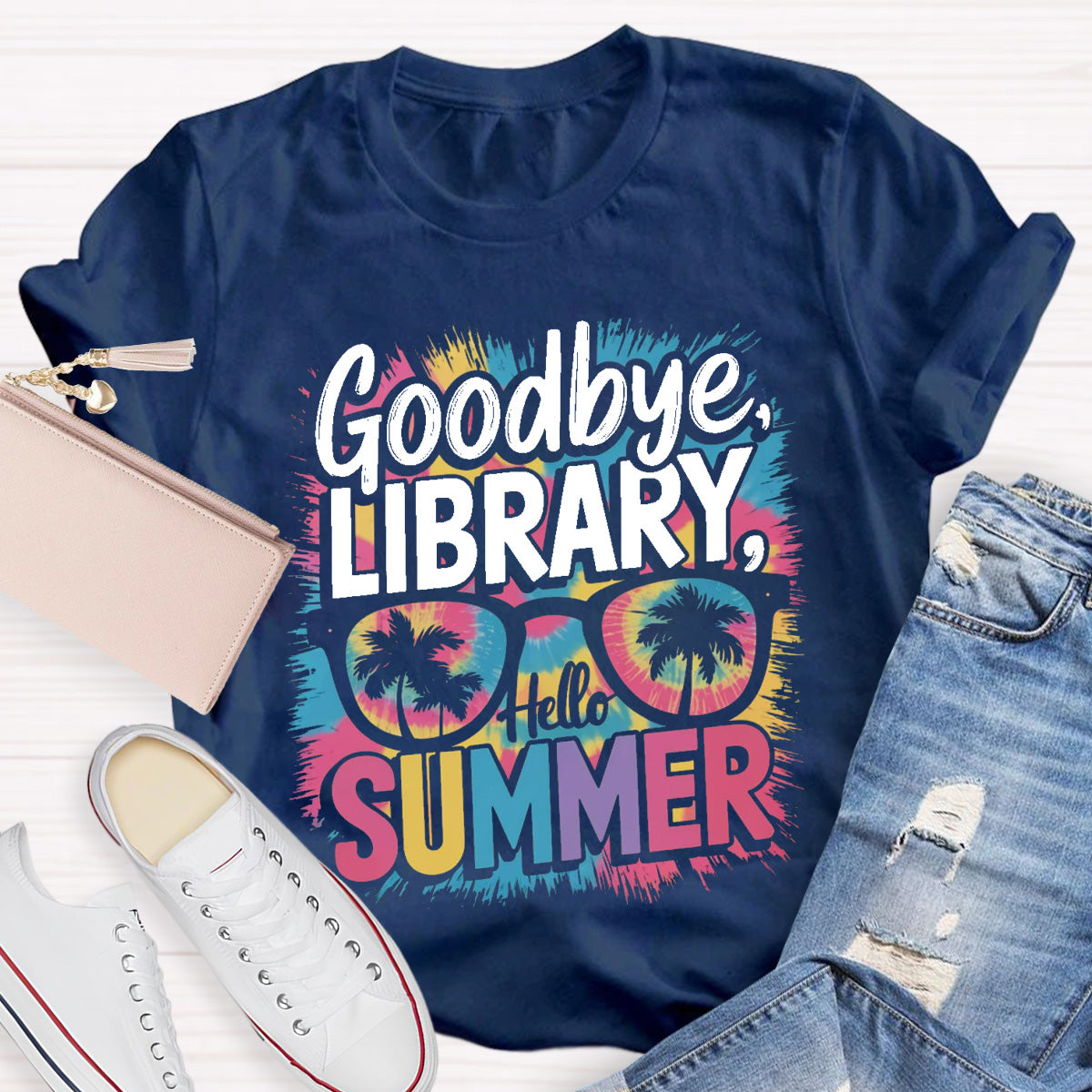 Goodbye Library Hello Summer Teacher T-Shirt