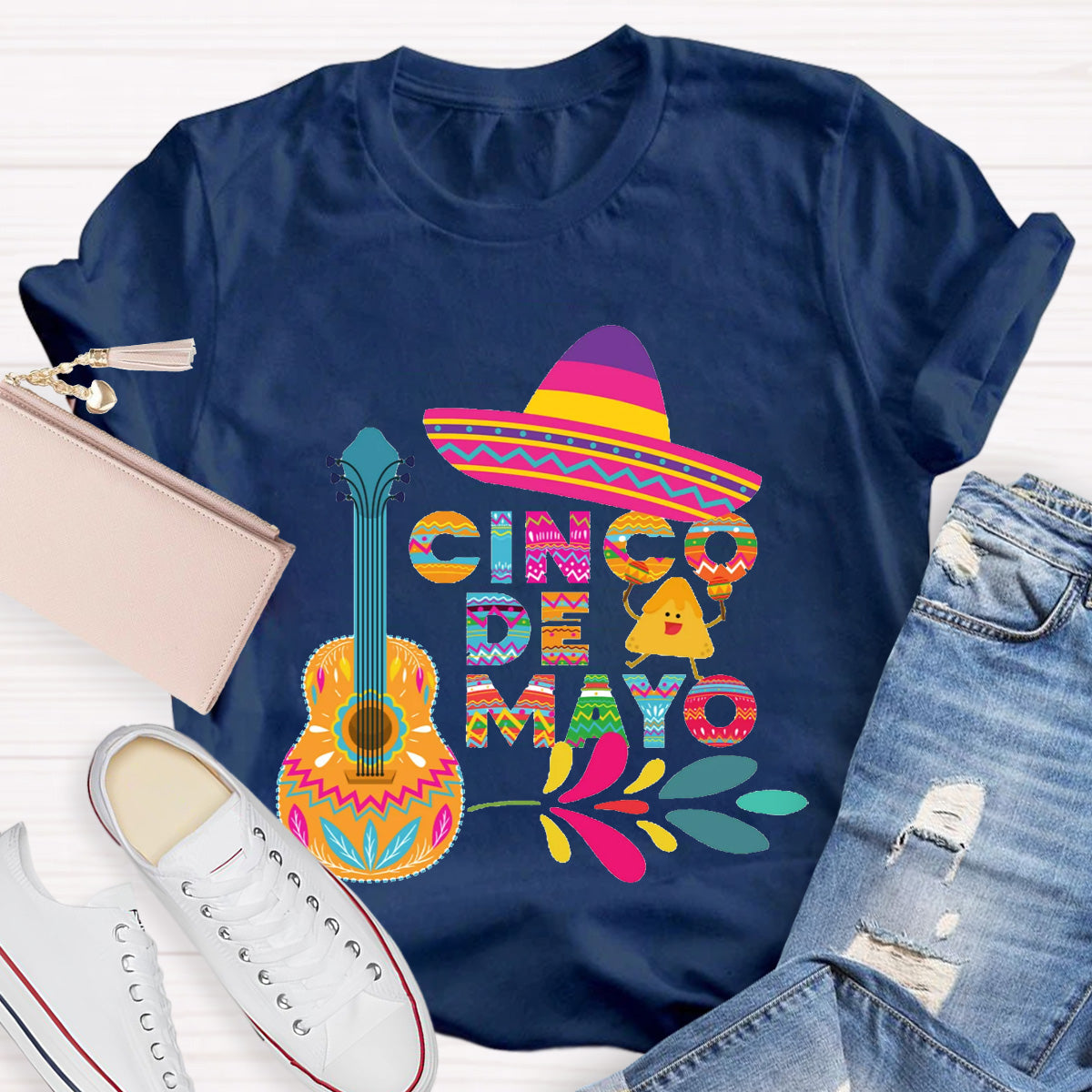 Cinco De Mayo Guitar Teacher T-Shirt