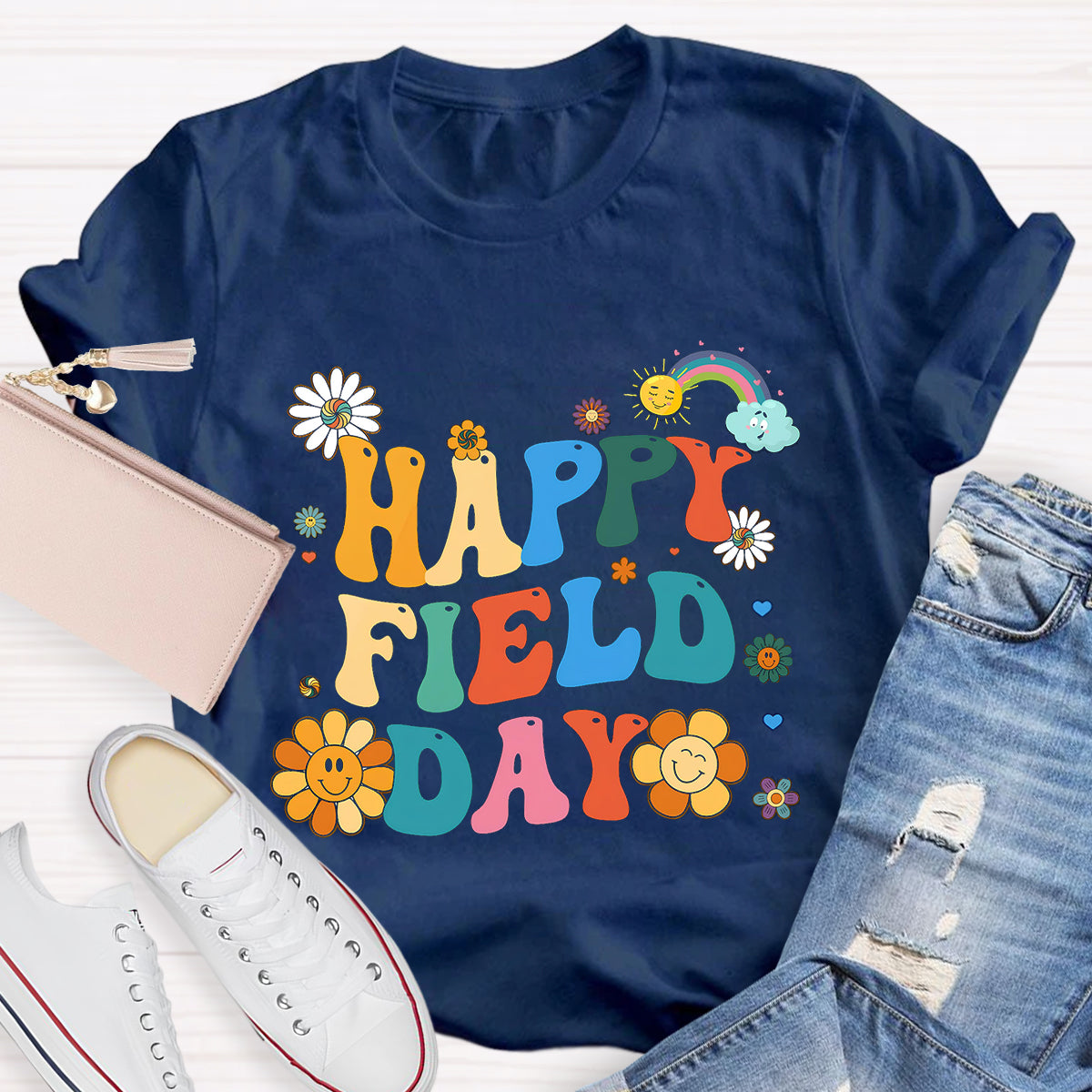 Happy Field Day Flower Teacher T-Shirt