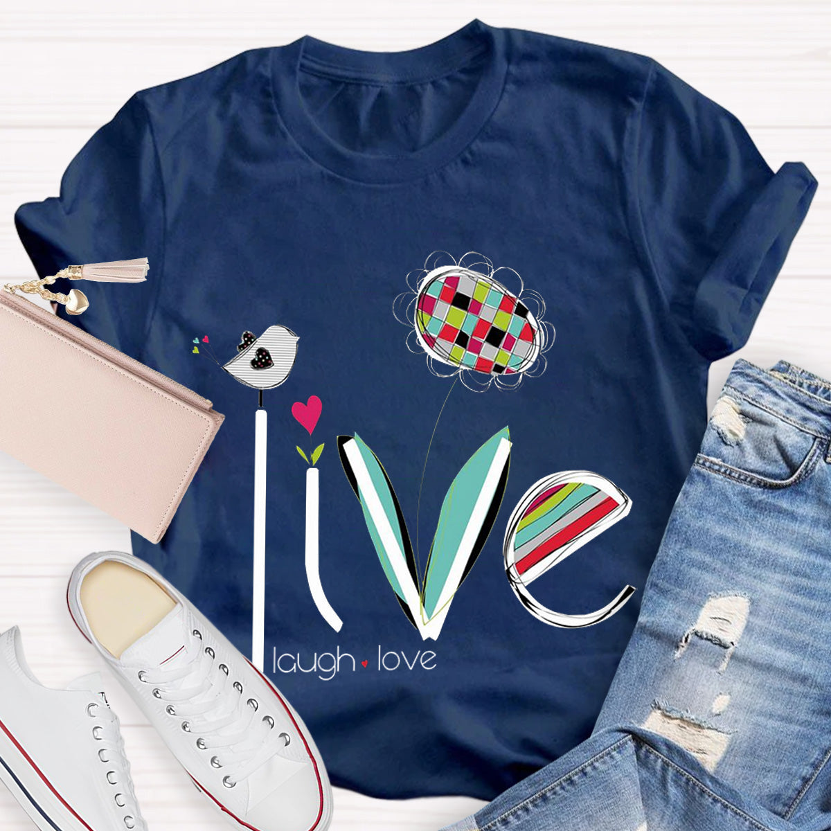 Live Laugh And Love Teacher T-Shirt