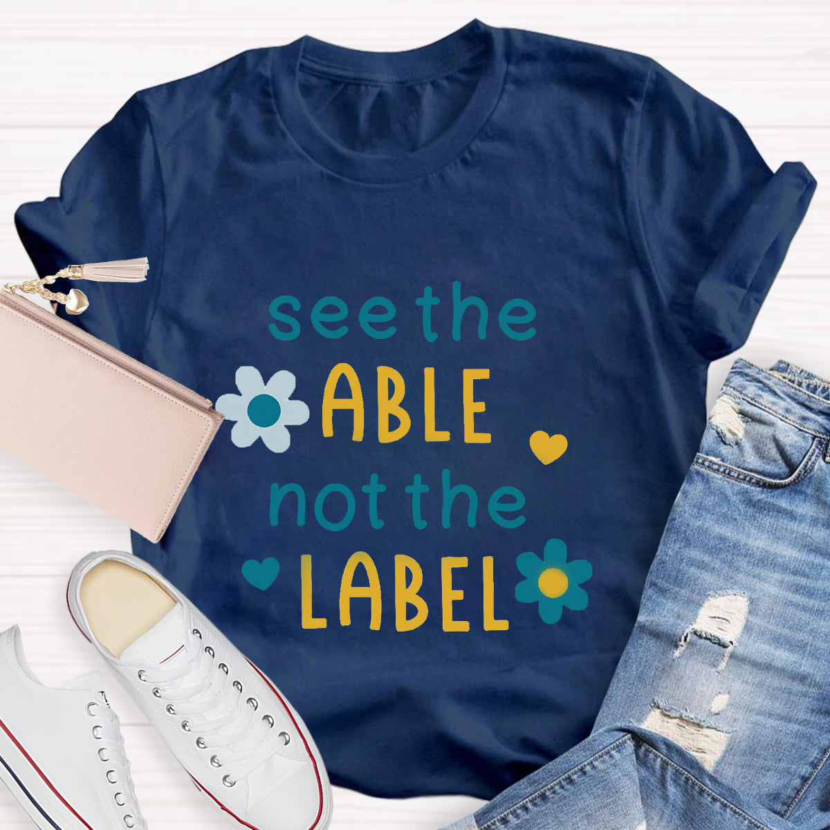 See The Able Not the Label Flower T-Shirt