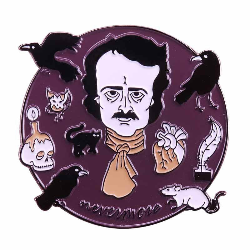 Nevermore Edgar Allan Poe Teacher Pin