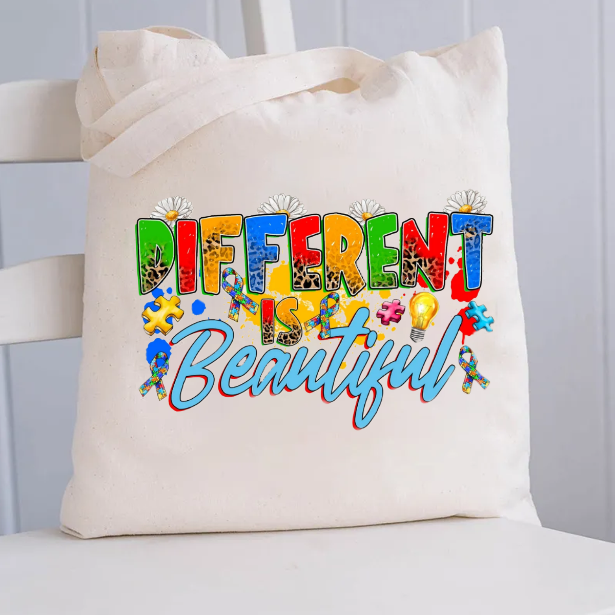 Different Is Beautiful Canvas Tote Bag