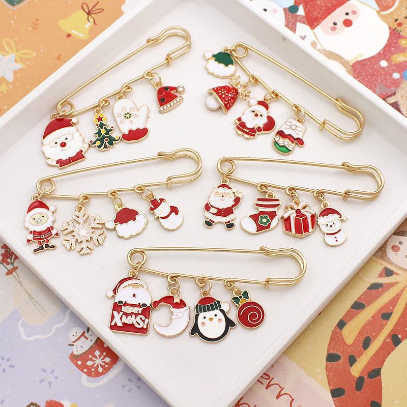 Christmas Metal Brooch