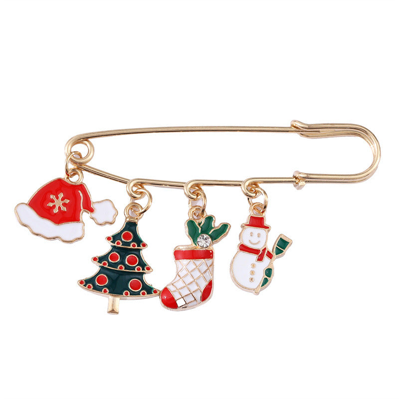 Christmas Element Pendant Brooch