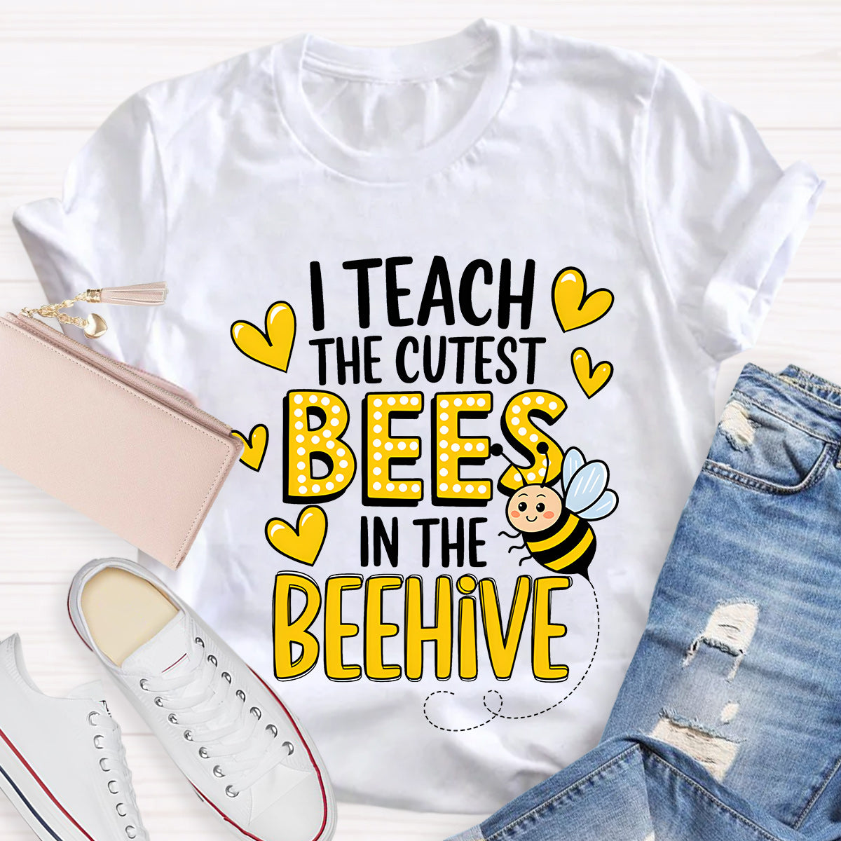 I Teach The Cutest Bees Teacher T-Shirt