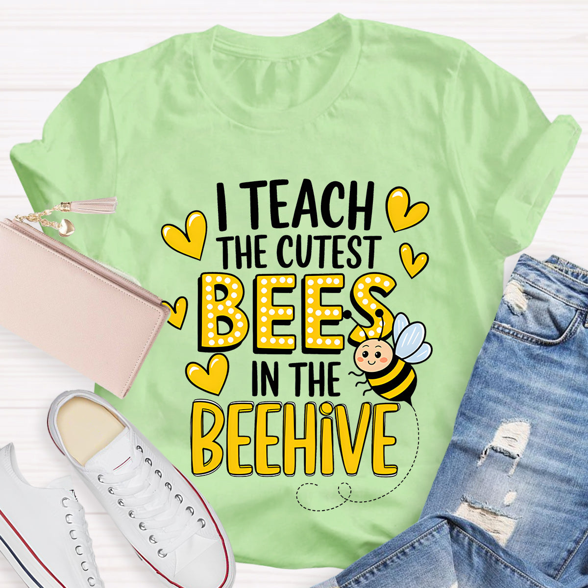 I Teach The Cutest Bees Teacher T-Shirt