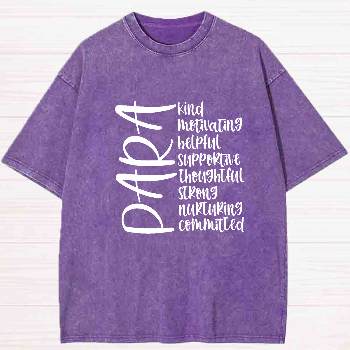 Kind Helpful Thoughtful Para Teacher Washed T-shirt