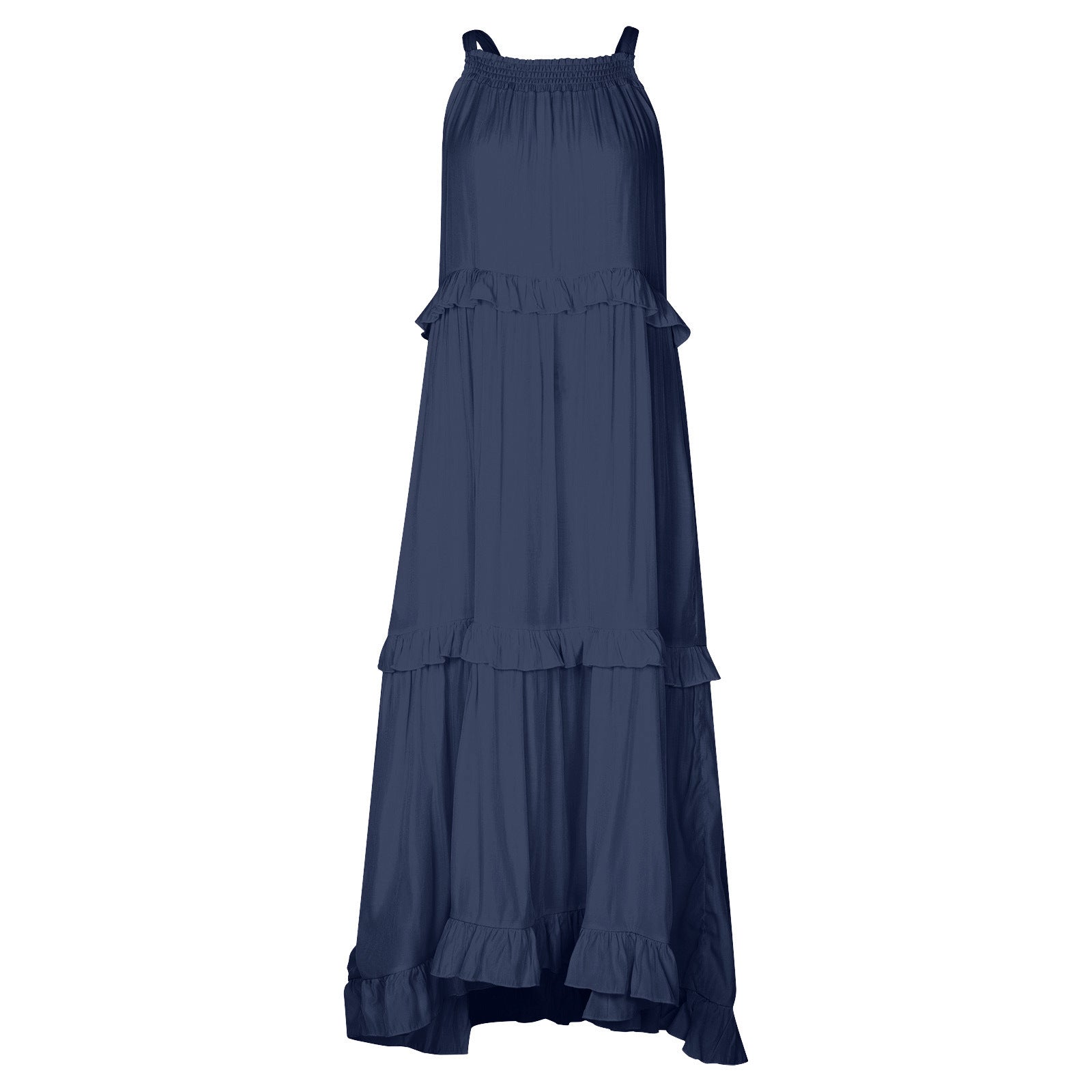 Long Floor-Length Tiered Dress For Women