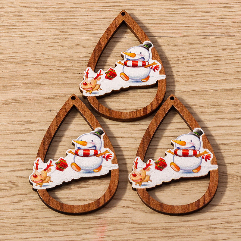 Cute Water Drop Santa Claus Elk Tree Gift Ornament